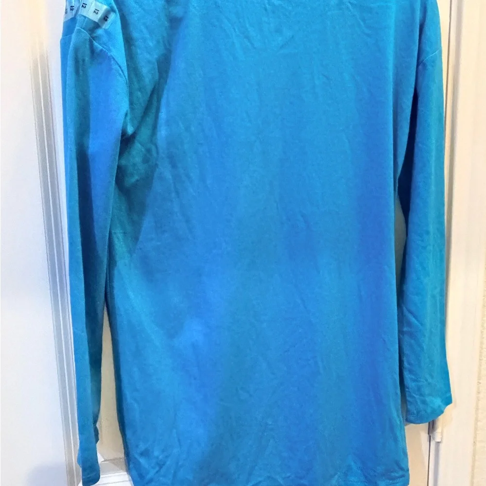 Justice Turquoise Sequin Eiffel Tower Long Sleeve Tee Size 12
